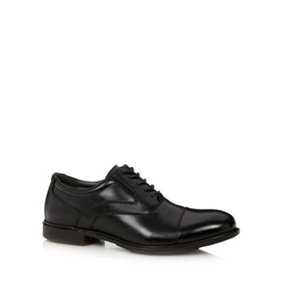 Hush Puppies Black leather stitched lace up shoes